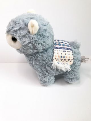 Kellytoy Llama Alpaca Plush Stuffed Animal Peru 12 " Gray Blue