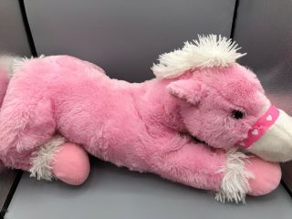 Dan Dee Collectors Choice Large Plush 30 " Pink White Horse Pony Stuffed Animal