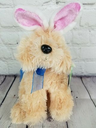 Puppy Dog Bunny Ears Easter Dan Dee Collector Choice Blue Bow Tags 2010