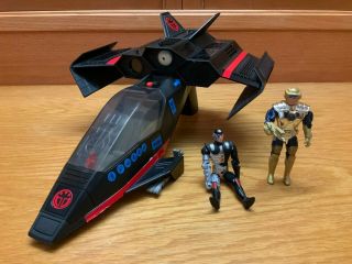 Vintage 1987 Mattel Captain Powers And Lord Dread Phantom Striker Jet