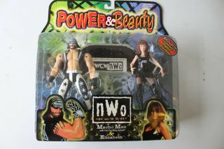1999 Nwo Macho Man & Elizabeth (w/fishnets) Power & Beauty - 2 Figure Set Toy Biz