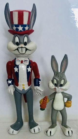 2 Bugs Bunny Dakin Figures Uncle Sam Usa Warner Bros Cartoons 70 