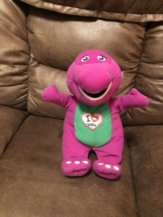 Lyons 2011 9 " Singing Plush Stuffed Barney Doll I Love You Song Dinosaur Stuffed