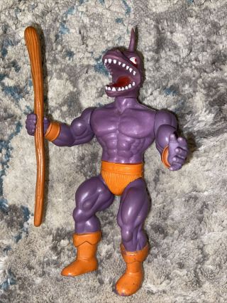 Vintage 1982 The Warrior Beasts Gecko By Remco Purple Version W/ Staff Complete