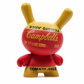 Kidrobot Andy Warhol Dunny Series 2 Vinyl Mini Figure Campbells Tomato Juice Box
