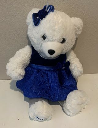 Dan Dee Collector’s Choice Snowflake Teddy Plush Bear 2012 21” Blue Dress