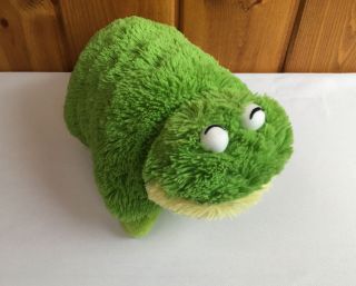 Green Frog Pillow Pets Pee Wees Plush Stuffed Animal Soft Cozy Smiling Frog