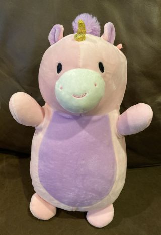 Squishmallow Kellytoy Hugmees 11” Tanya The Pink Unicorn Soft Plush Pillow