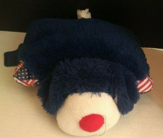 Pillow Pets Stuffed Plush Animal Dog Usa Patriotic Pup 4th Of July Red Blue 13 "