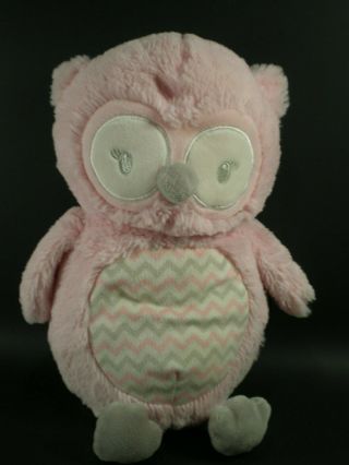 Little Journey Owl Musical Lullaby Pink 12 " Plush Wind Up Stuffed Animal Toy