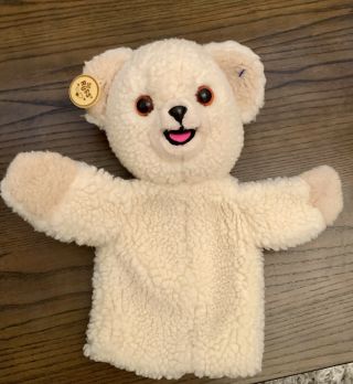 Russ Snuggle Teddy Bear Hand Puppet 1986