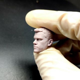 1/12 Scale The Bourne Identity Matt Damon Head Sculpt Unpainted Fit 6 