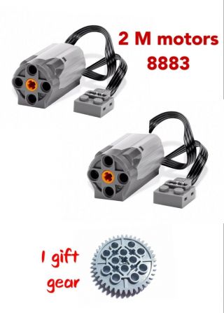 ☀️2x Lego Technic Power Functions M Motor 8883 Car Truck Gears Factory