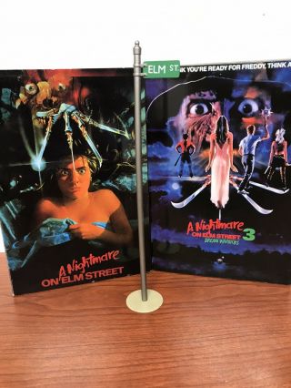 Neca Freddy 7 " Ultimate Figures,  A Nightmare On Elm Street Part 1 & 3,  St Sign