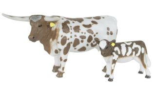 Big Country Farm Toys 1/20 Scale Longhorn Cow & Calf