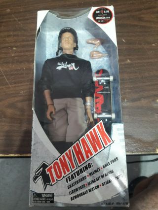 Rare Tony Hawk 12 Inch Action Figure Pro Skater 2002 Art Asylum Box