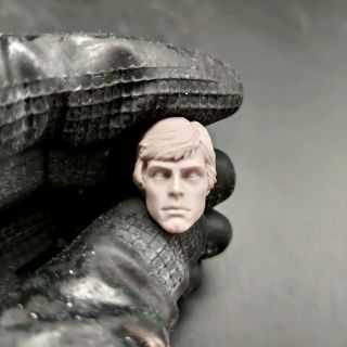 Blank 1/12 Scale Star Wars Luke Head Sculpt Unpainted Fit 6 " Ml Figure C Styles
