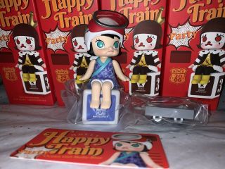 Pop Mart X Kennyswork Molly Happy Train Ocean Girl Molly Blue Mini Rare