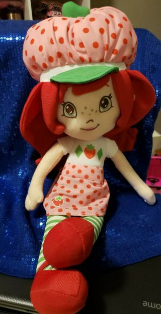 Nwot Strawberry Shortcake Soft Plush American Greetings 14  Great To Sleep With