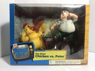 Family Guy Peter Griffin Vs.  The Giant Chicken Deluxe Box Set Mib Rare Mezco Nib