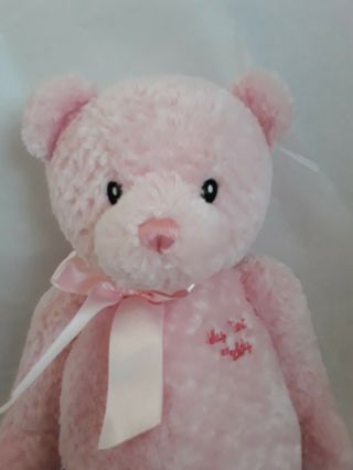 Baby Gund 15 " Pink “my First Teddy” Bear Plush Lovey Animal Toy