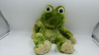 Kellytoy Green Frog Toad Plush 19” Happy Frog Toad Wearing Bow