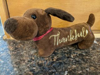 Dan Dee Collectors Choice " Thankful " Weiner Dog