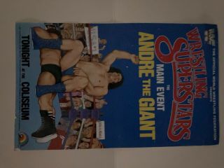 WWE WWF LJN Wrestling Superstars Poster Andre The Giant,  Series 2 rare hasbro 2