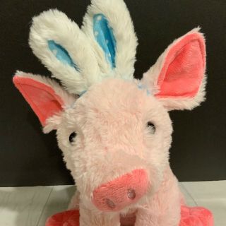 Dan Dee Collectors Choice Plush Pink Pig with Bunny Rabbit Ears 2