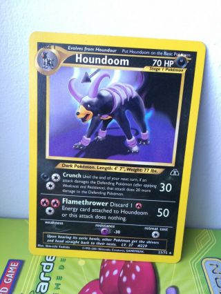 Pokémon Tcg - Houndoom - 23/75 - Rare Unlimited Neo Discovery - English - Nm,