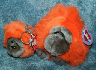 Puffkins Orangutan Omar 6665 & Mini Keychain 6665 - K 1994