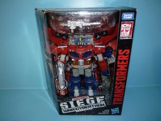 Transformers Siege War For Cybertron Leader Class Optimus Prime Figure,  S&h