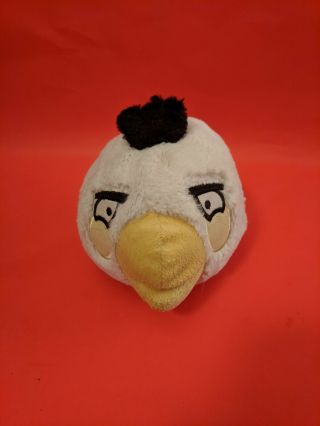 Rovio Angry Birds White Matilda Bird Plush 5” Stuffed Animal With Sound
