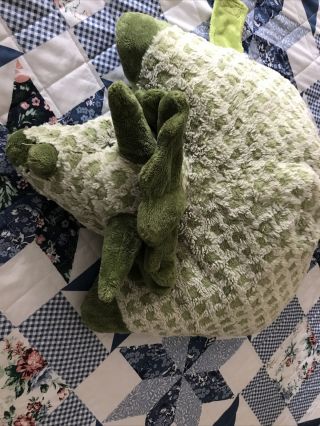 Dinosaur Pillow Pet Plush Plushie Stuffed Animal Green Soft