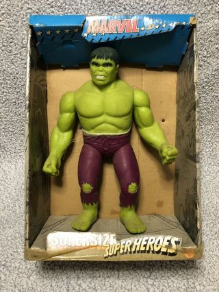 Vintage Marvel Supersize Superheroes Incredible Hulk 1991 Toy Biz Complete 15 "