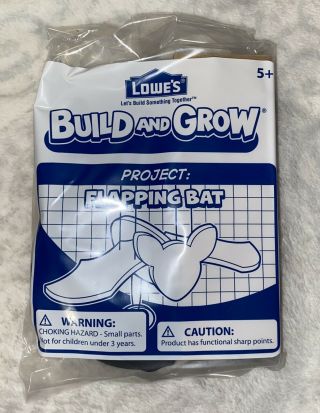 24 Lowes Build And Grow Wood Flapping Bat Kit Halloween Craft (one Case)