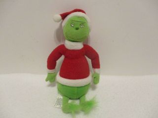 9 " Tall Stuffed Plush Green & Red Christmas Grinch Doll