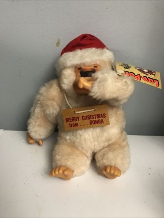 Vtg Thumb Suck Monkey Ape Gorilla Plush Toy Christmas Lido Russ Gonga Nos W/ Tag