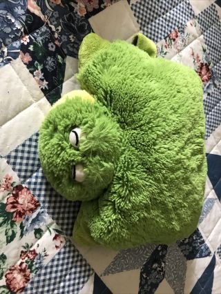 Frog Pillow Pet Plush Plushie Stuffed Animal Green Yellow Soft