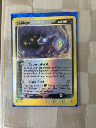 Pokemon Card Sableye 10/100 Holo Rare Ex Sandstorm.