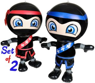 (set Of 2) 24 " Ninjas Kong Fu Inflatable - Inflate Blow Up Toy Party Decoration
