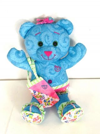 Doodle Bear Plush Tyco Vintage 1994 Toys Stuffed Animal Teddy Bear Blue