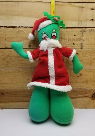 Gumby Christmas Santa Claus Suit Red White Green Vintage Tv Plush 16 " Toy