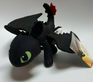 2014 Dreamworks How To Train Your Dragon 2 Spin Master Action Plush Toothless 8 "