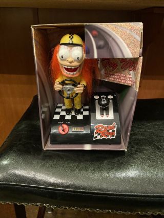 Rare Gemmy Road Rage Racer Toy.  Yellow Jump Suit,  Orange Hair