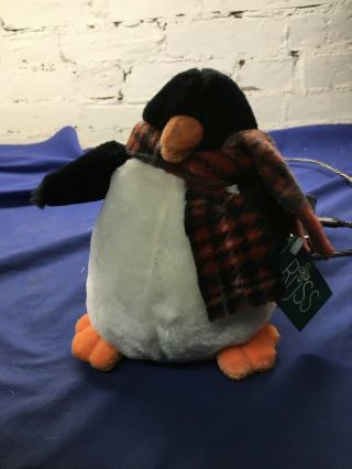 Russ Berrie 4474 Chatters Penguin 8” (bears From The Past Series) Plush W/ Tag