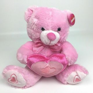 Dan Dee Pink Teddy Bear Plush Stuffed Animal Heart Xoxo Love Valentines
