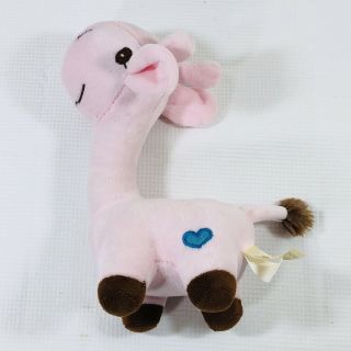 Dan Dee Giraffe Plush Pink Brown Stuffed Animal 10 " Heart Soft Baby Toy Lovey