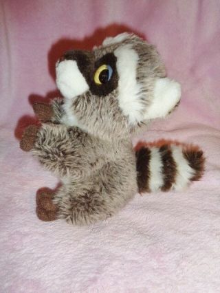 Raccoon Brown White 7 " Sitting Stuffed Animal 2011 Wild Republic Rare Plush Toy
