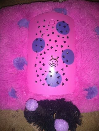 Pillow Pets Dream Lites Ladybug Pink Purple Starry Night Light 2